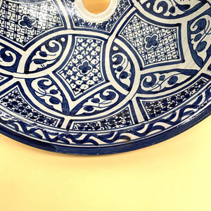 Vasque marocaine en céramique de Fès 40cm