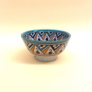 Saladier arabe en céramique vert multicolore 18cm
