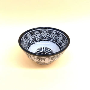 Saladier arabe noir et blanc de style berbère 18cm