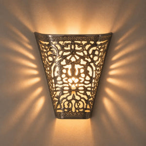 aplique marroquí aluminio mariposa 27cm