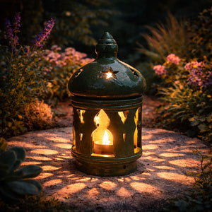 candelabro marroquí verde noche