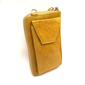 Portefeuille marocain en cuir de chèvre naturel + Etui Mobile