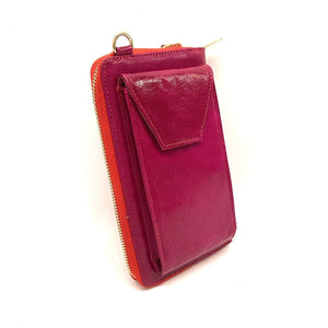 Portefeuille marocain en cuir de chèvre naturel + Etui Mobile