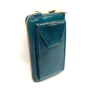 Portefeuille marocain en cuir de chèvre naturel + Etui Mobile