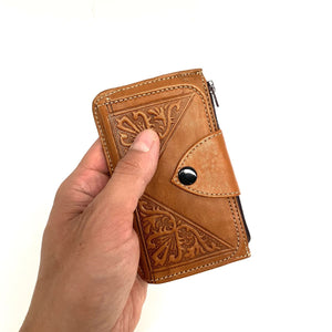 Portefeuille en cuir marocain Tabihe - Maroquinerie 100% artisanale