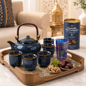 Service à thé en porcelaine japonaise pour 6 personnes