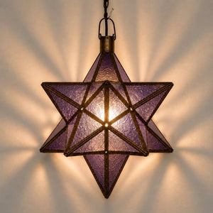 lámpara árabe estrella cristal 40cm