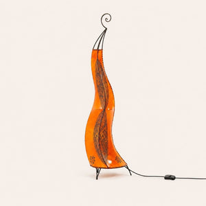 lámpara marroquí piel naranja 1m off
