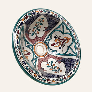 lavabo árabe floral cerámica 35