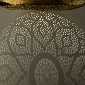 Plafón árabe redondo de metal dorado 20-100cm
