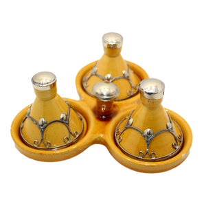 Tajín especiero árabe de cerámica triple - 4 colores