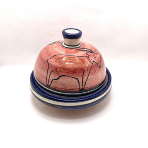 Tajín marroquí de cerámica dibujo cabra 3 colores