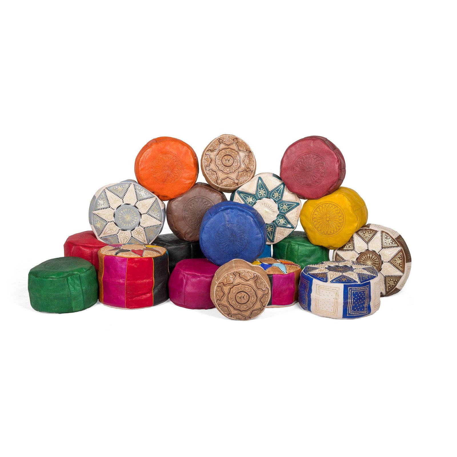 Chaises, poufs et tabourets marocains