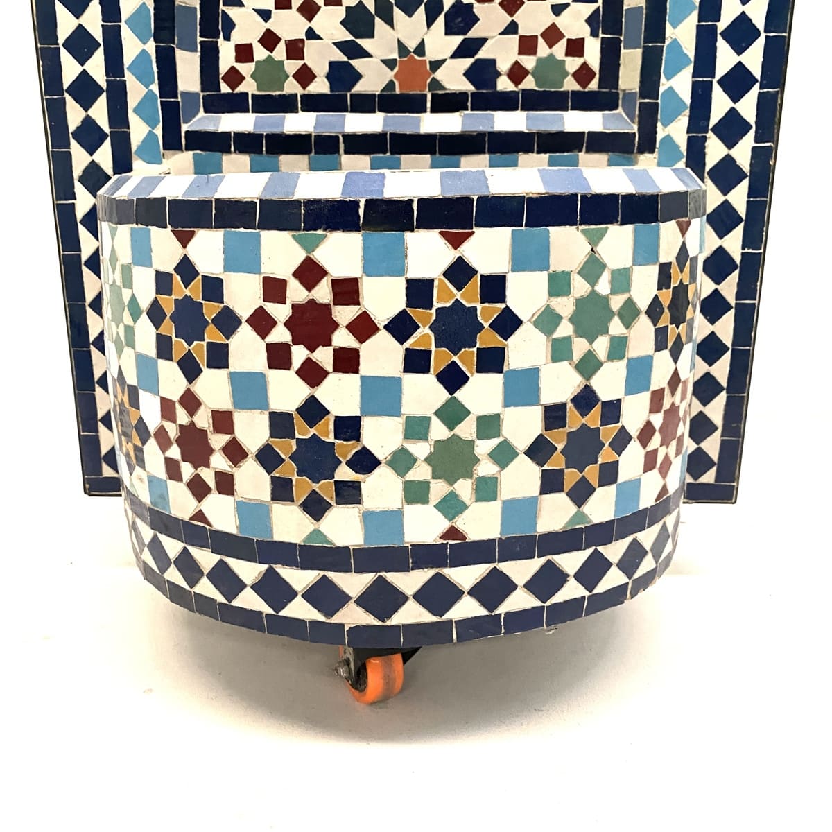 Fontaine arabe en carrelage sculpté à la main multicolore 90x50