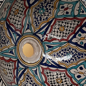 Lavabo arabe en céramique multicolore 40cm
