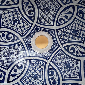 Vasque marocaine en céramique de Fès 40cm