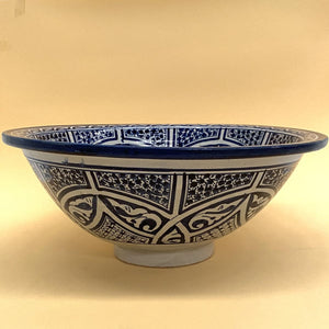 Vasque marocaine en céramique de Fès 40cm