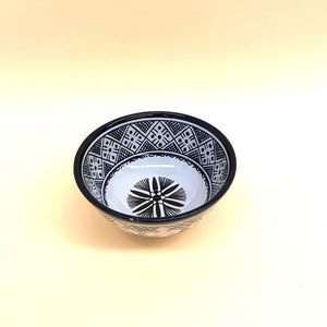Saladier arabe noir et blanc de style berbère 18cm