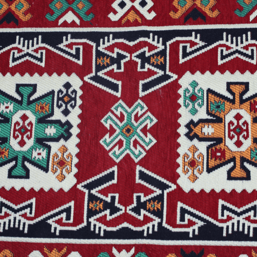 Alfombra turca kilim rojo modelo Dirbalak
