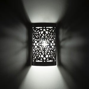 aplique aluminio cilindro plateado