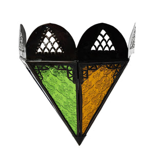 Aplique marroquí Triángulo de Cristal Multicolor