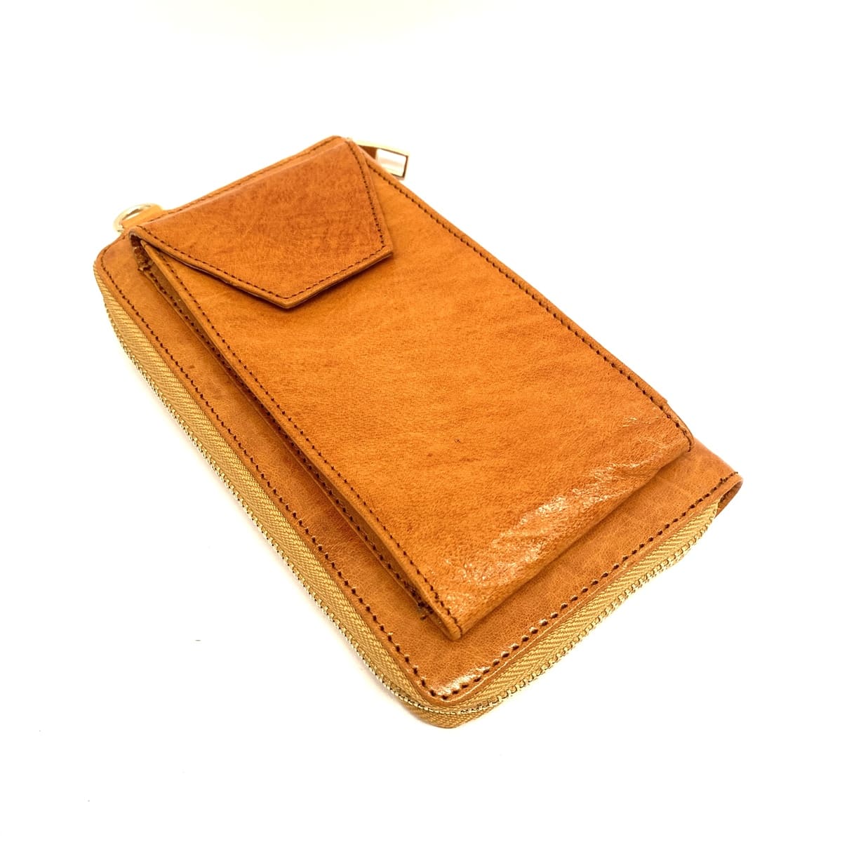 Portefeuille marocain en cuir de chèvre naturel + Etui Mobile