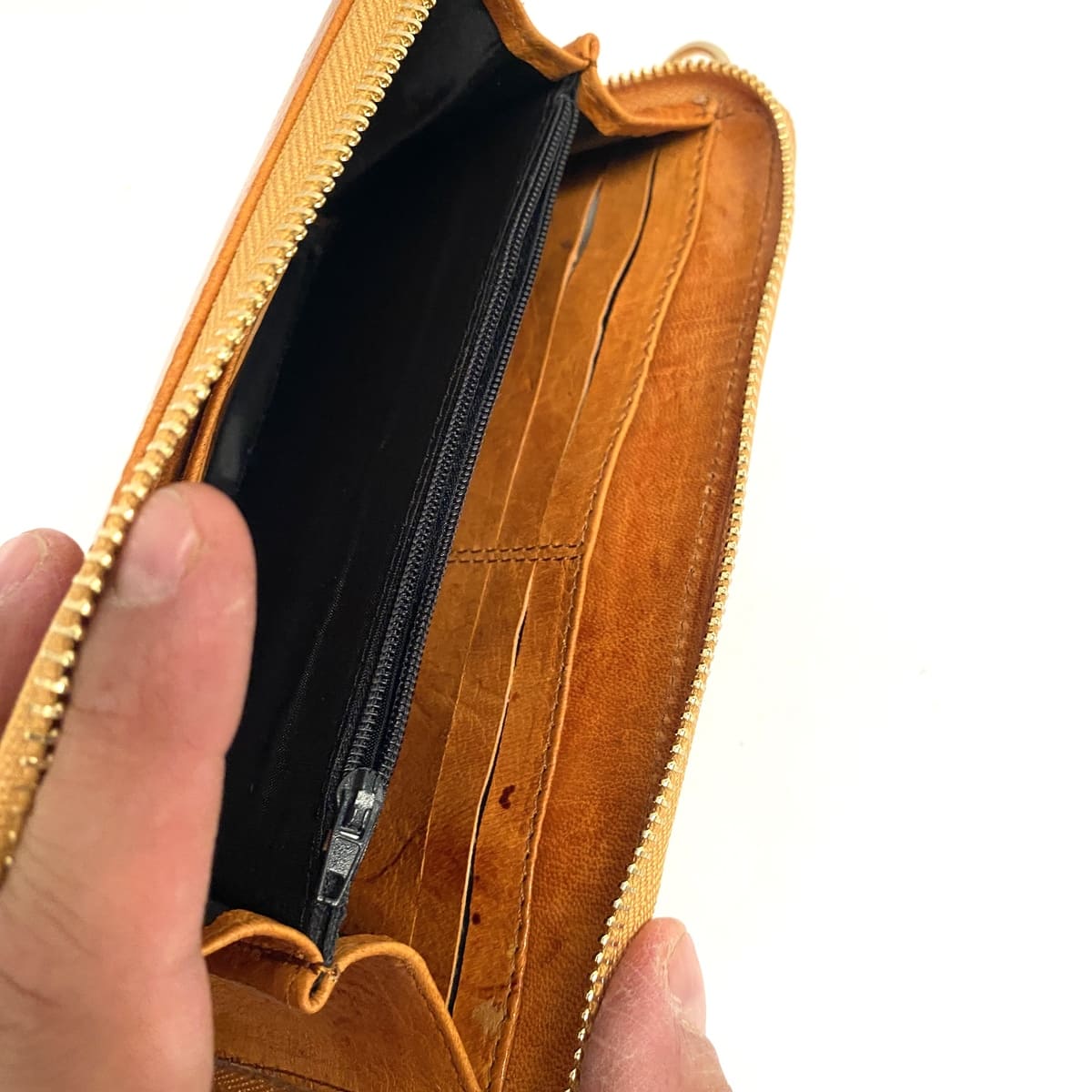 Portefeuille marocain en cuir de chèvre naturel + Etui Mobile