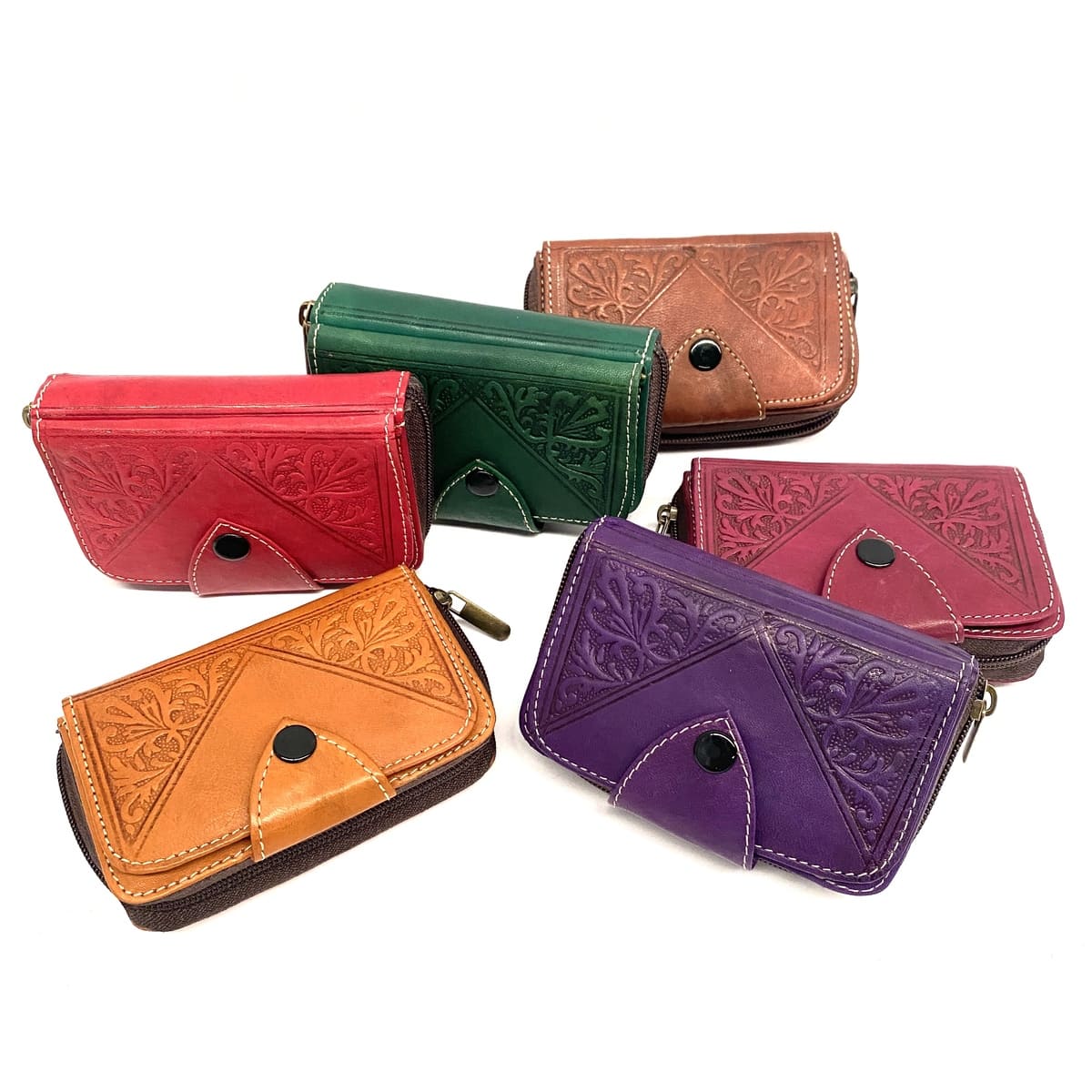 Portefeuille marocain en cuir naturel Sgir