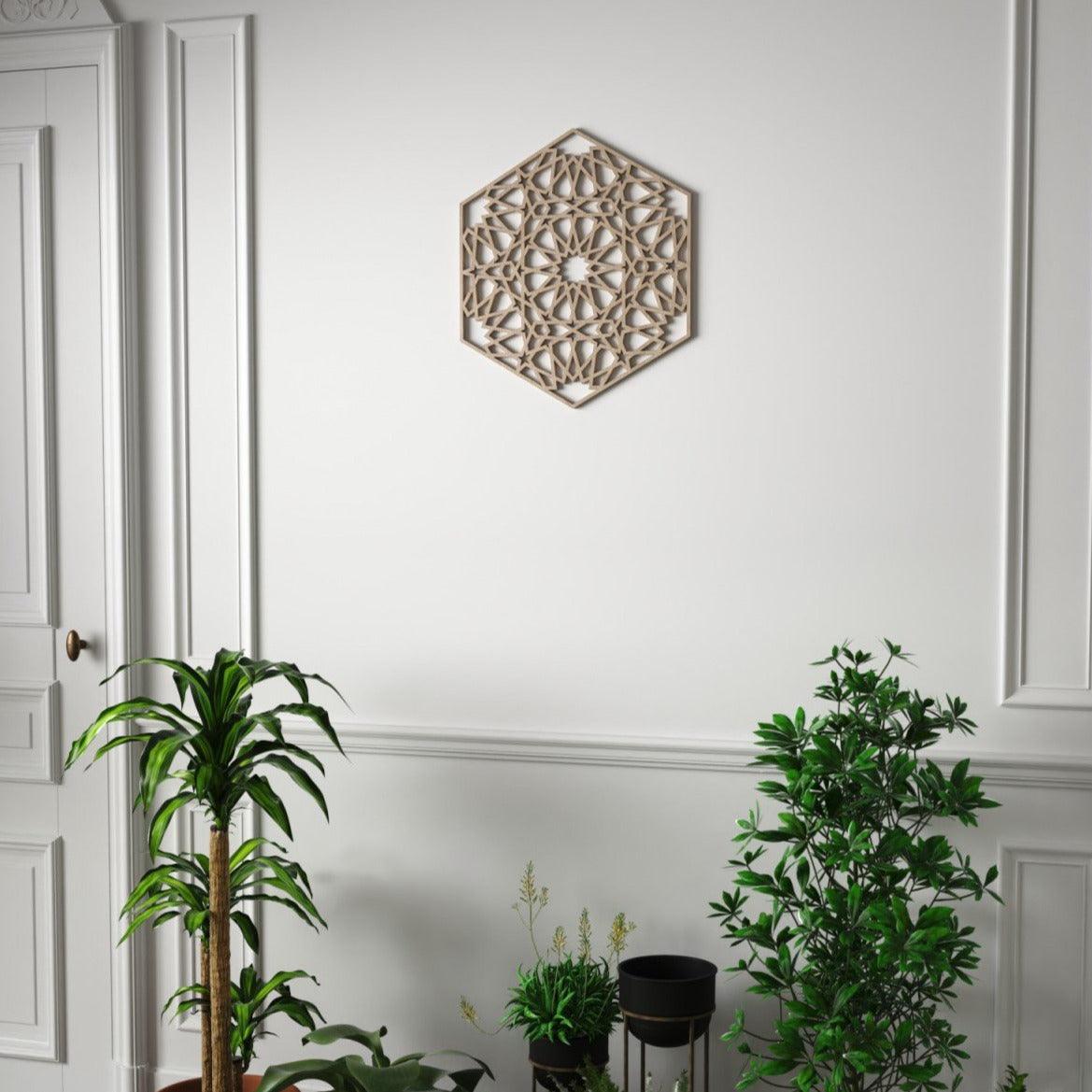 Celosía árabe de madera decorativa modelo Akram