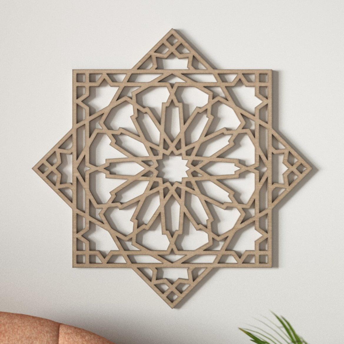 Celosía árabe de madera modelo punta del paraíso