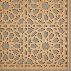 Celosía árabe marco diseño Alhambra - 1x1m
