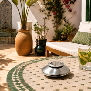 cenicero marroquí redondo plateado lifestyle