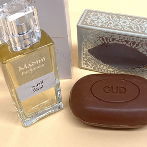 Panier de parfum arabe Oud MADINI + barre de savon