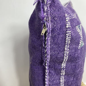 cojín seda de cactus morado cremallera