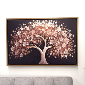 cuadro árbol blanco flores AGS9