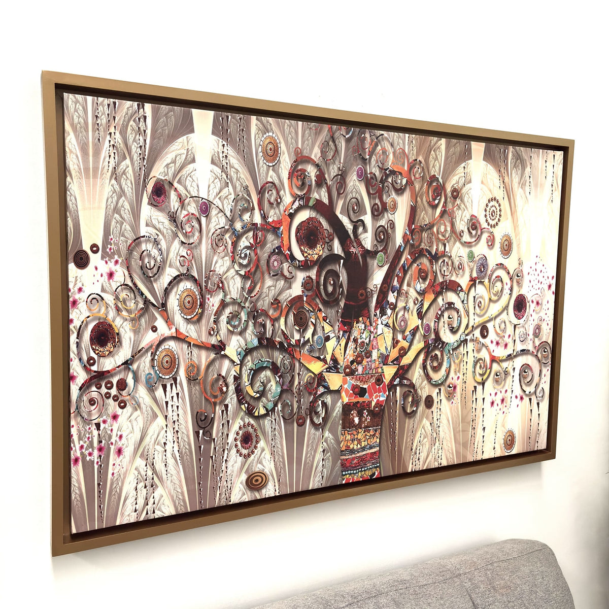 cuadro árbol multicolor