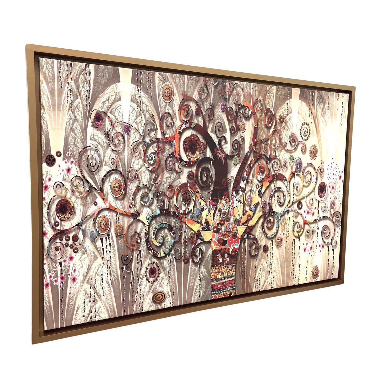 cuadro multicolor árbol moderno