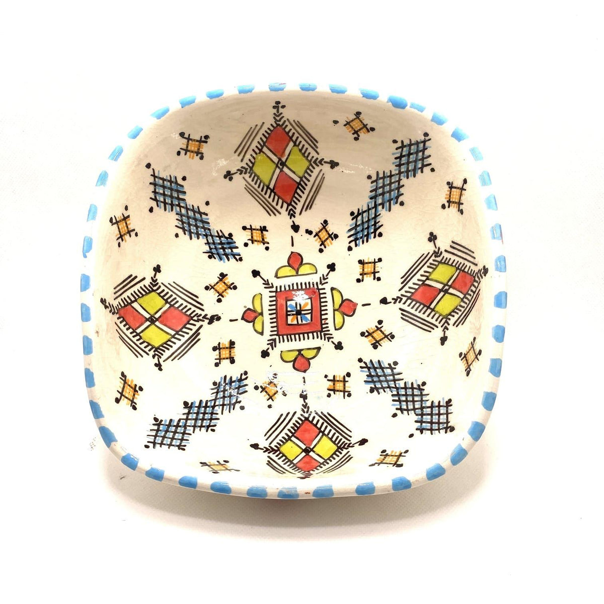 Ensaladera marroquí de cerámica de Fez 20x20cm