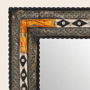 espejo árabe de hueso MUSTAFA KEMAL detalle