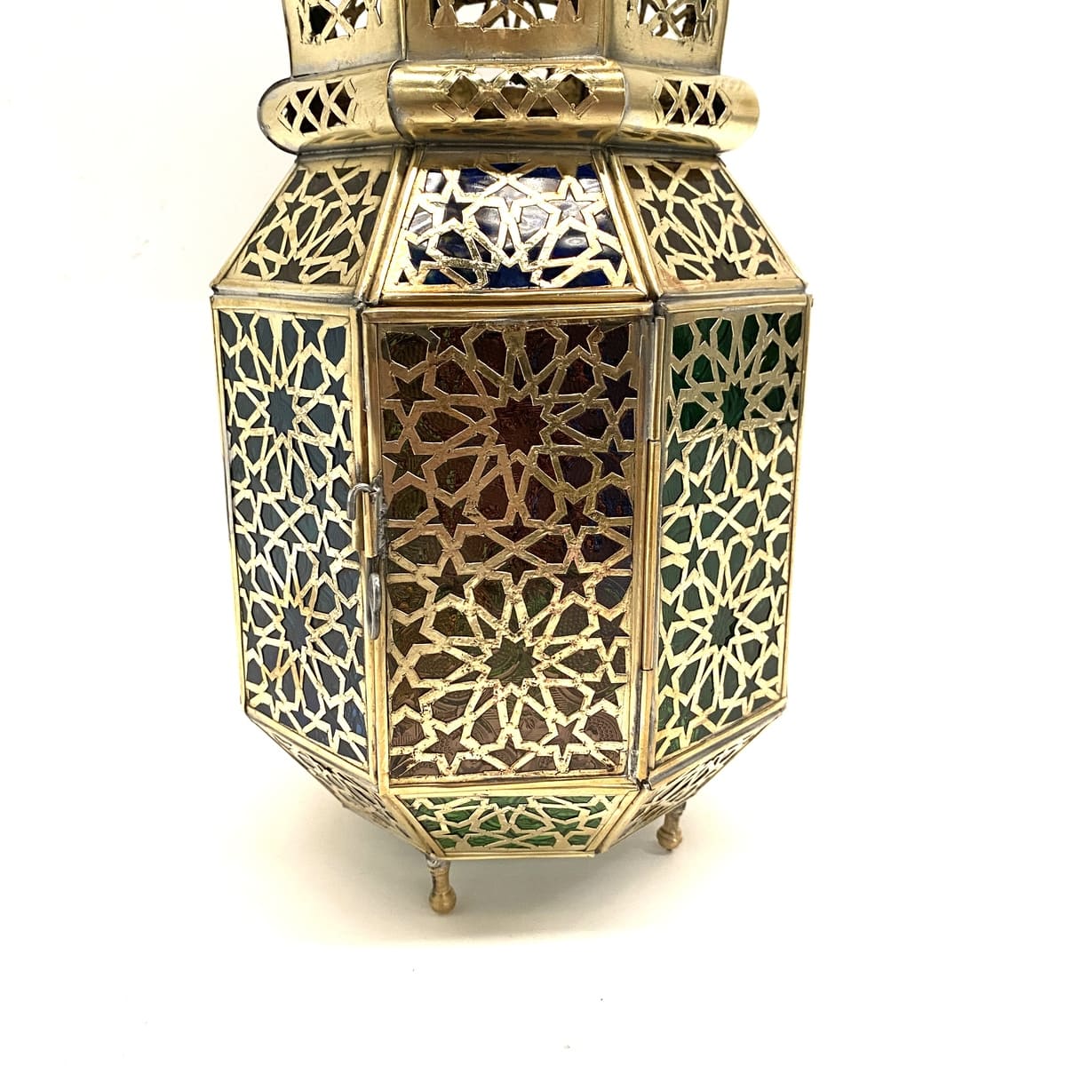 Lanterne octogonale arabe en laiton 38 cm | Lampes arabes