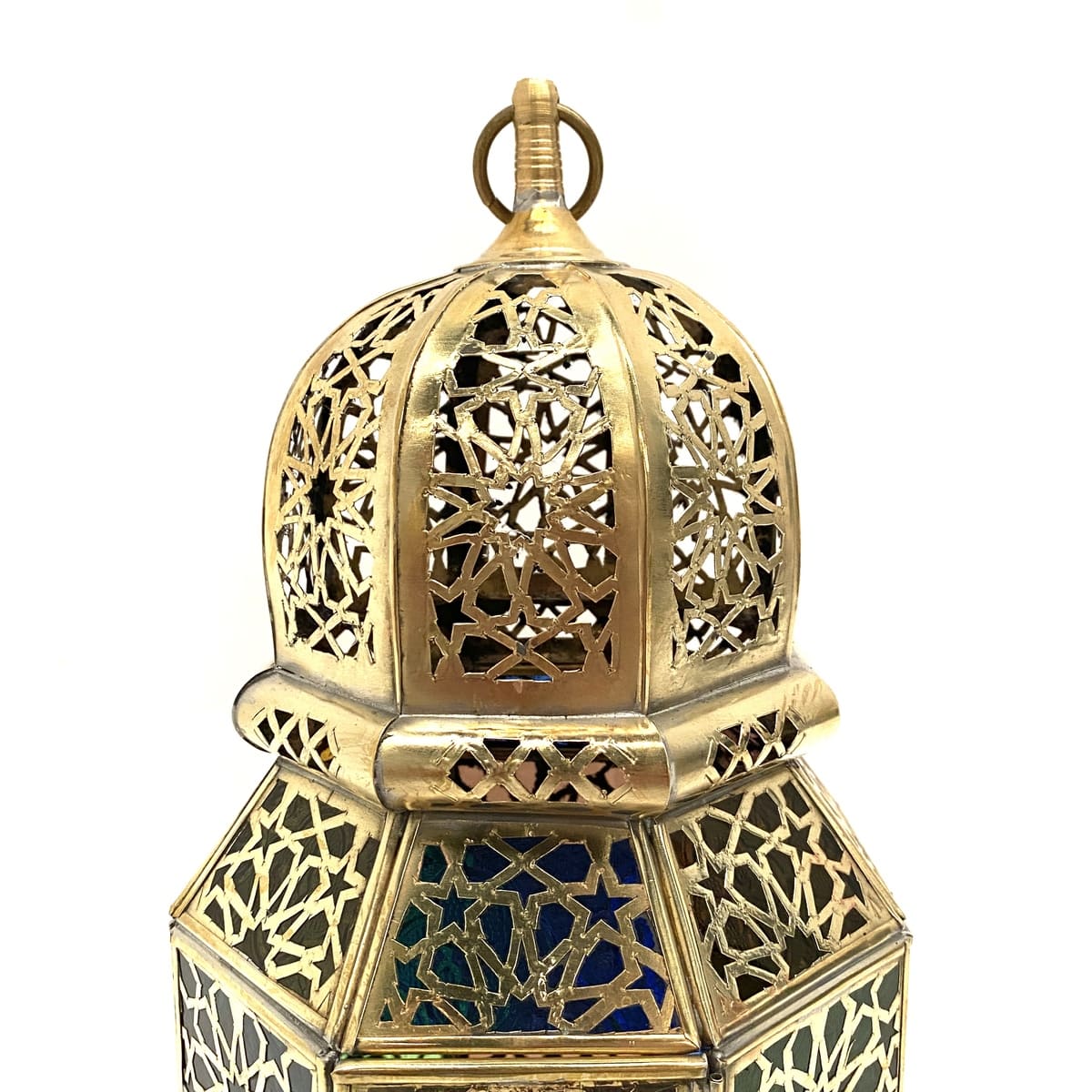 Lanterne octogonale arabe en laiton 38 cm | Lampes arabes