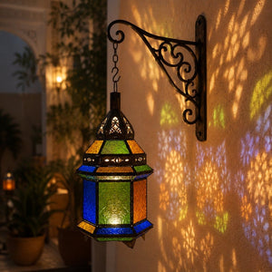 farol árabe multicolor vidriado MS5 lifestyle