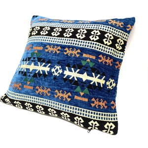 Funda de cojín árabe azul marino 