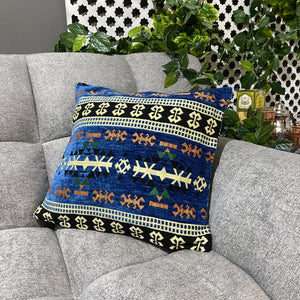 Funda de cojín árabe azul marino salón