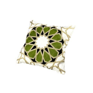 Funda de cojín árabe estrella verde MK8