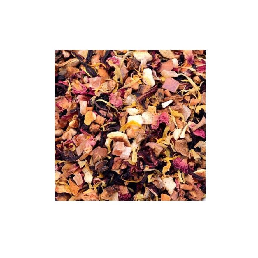 Infusión de fruta maracuyá y rosas