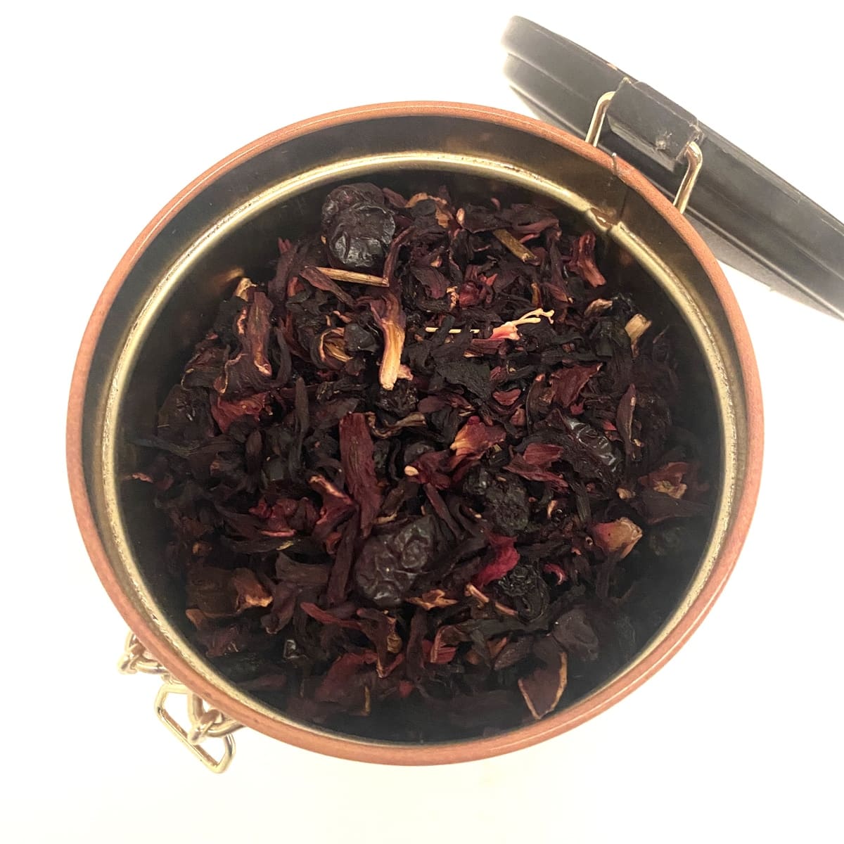 Infusion de fruits des bois - Myrtilles, Mûres, Raisins secs, Hibiscus
