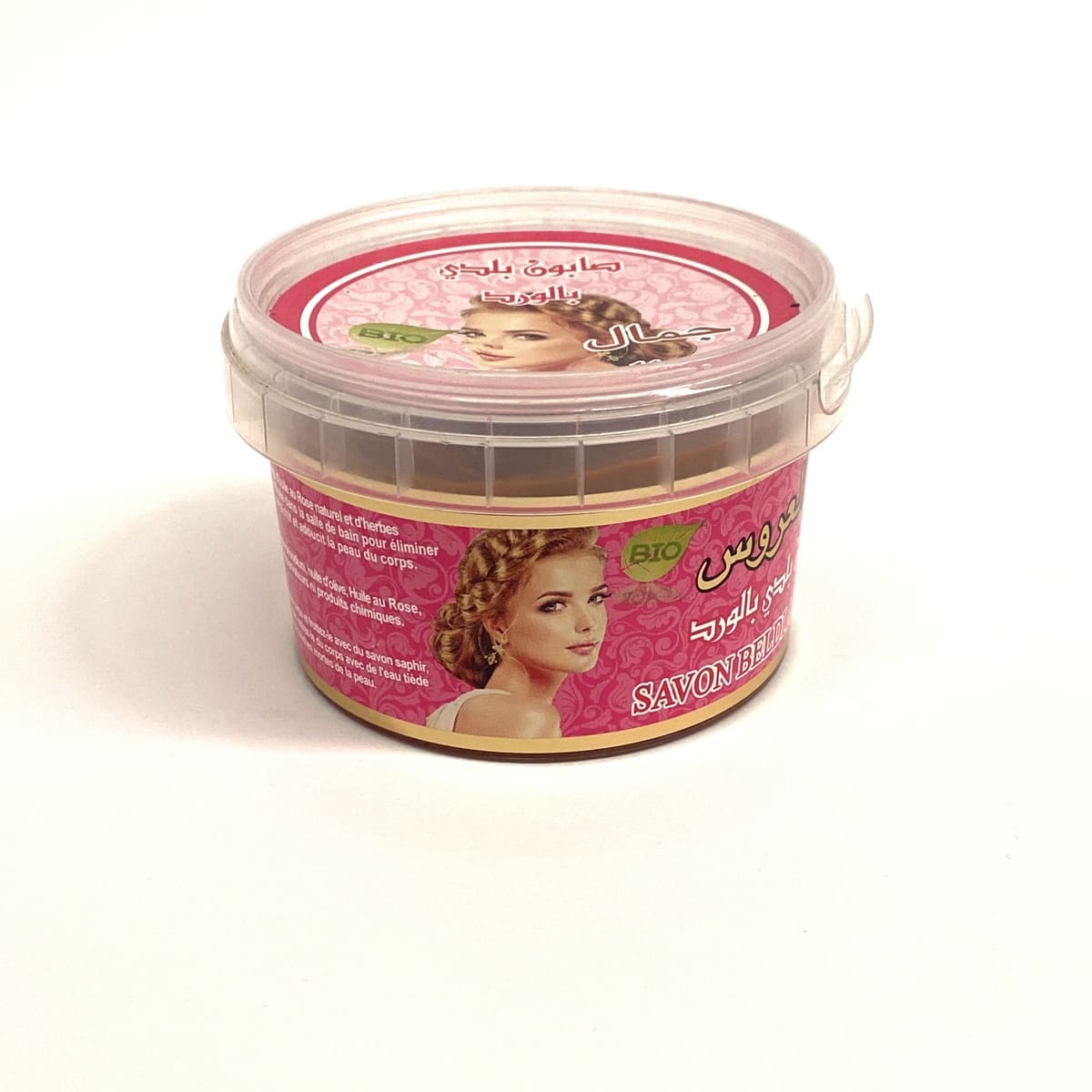 Savon traditionnel BIO à l'huile de rose beldi + CADEAU Loofah