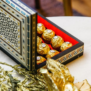 Joyero rectangular de taracea granadina