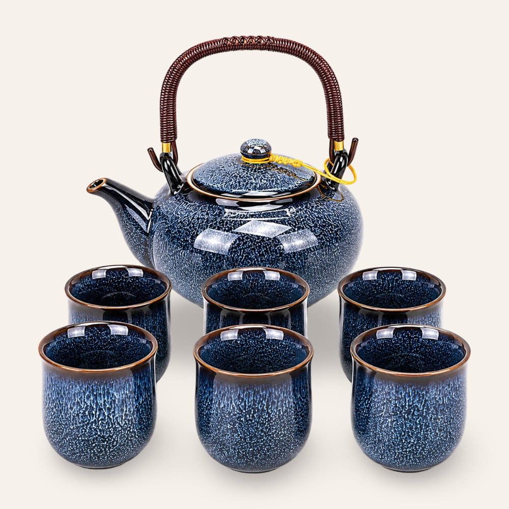 Service à thé en porcelaine japonaise pour 6 personnes